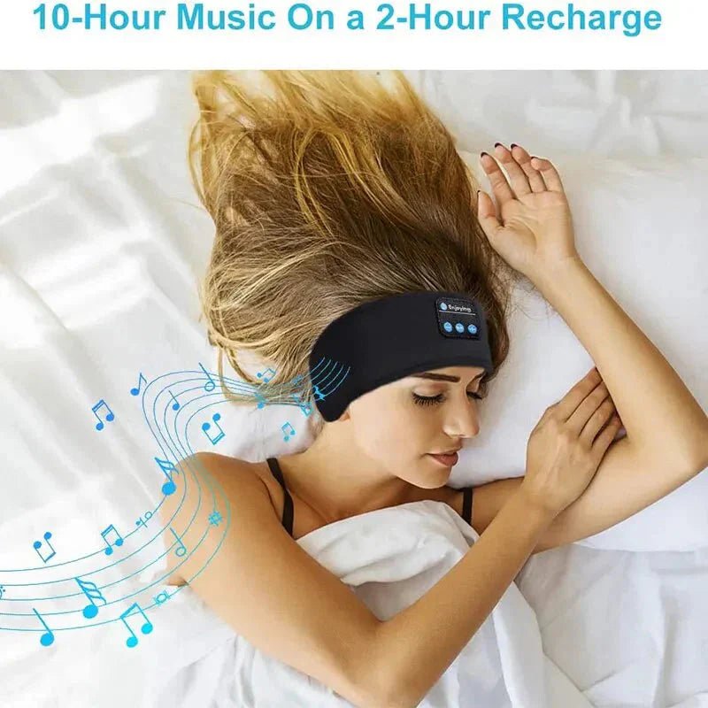 Bluetooth Sleep Headband – Wireless Headphones, Built-In Speakers, Comfortable Fabric, 10-Hour Battery Life - Uribe Electronics&Gadgets
