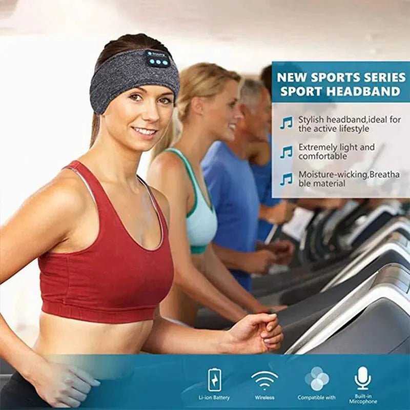 Bluetooth Sleep Headband – Wireless Headphones, Built-In Speakers, Comfortable Fabric, 10-Hour Battery Life - Uribe Electronics&Gadgets