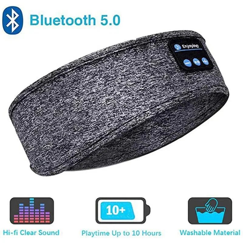 Bluetooth Sleep Headband – Wireless Headphones, Built-In Speakers, Comfortable Fabric, 10-Hour Battery Life - Uribe Electronics&Gadgets