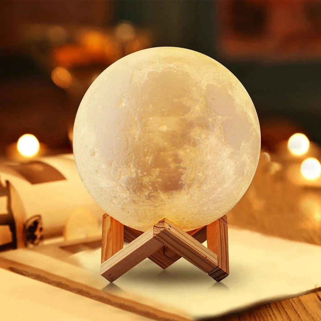D5 Starry Moon Lamp 8Cm - LED Night Light with Stand, Perfect for Bedroom Decor and Gifts - Uribe Electronics&Gadgets