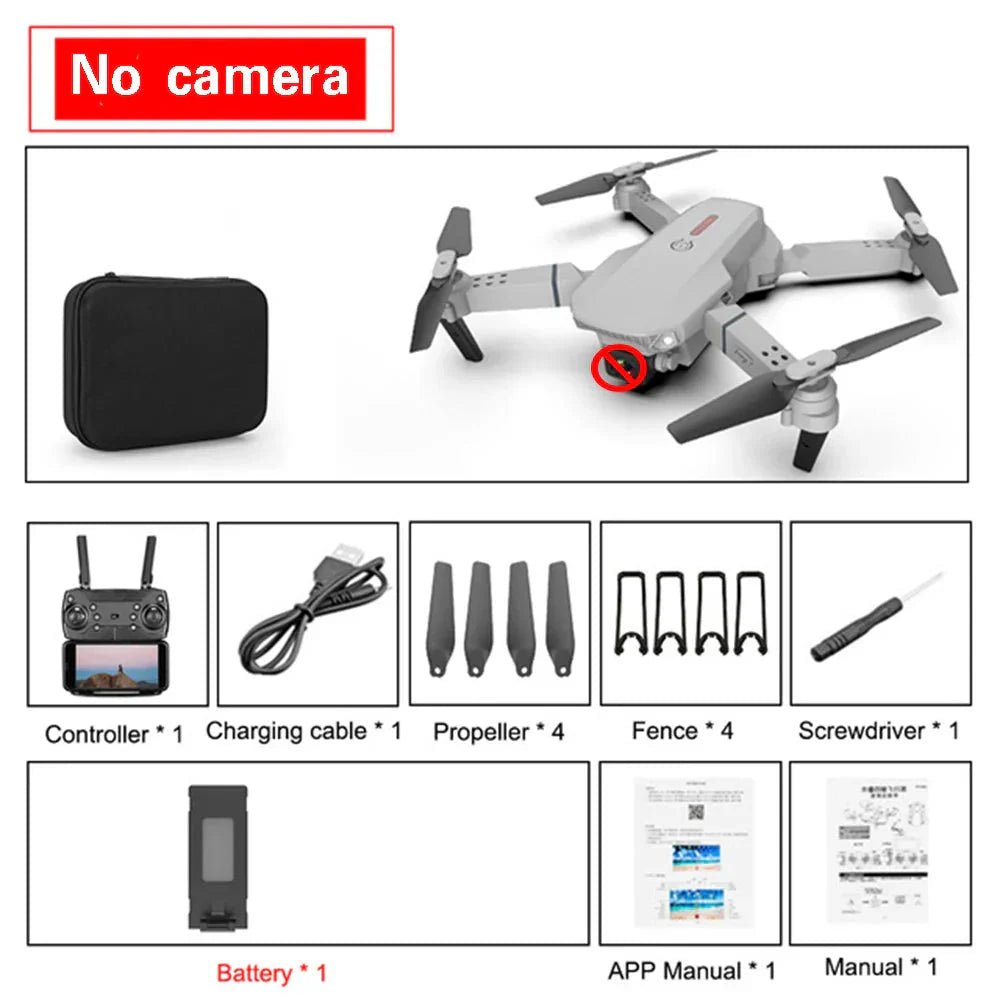 E88 Pro Foldable Quadcopter Drone - WIFI FPV, HD 4K Camera, Altitude Hold - Uribe Electronics&Gadgets