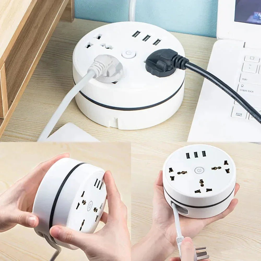 EU Plug AC Outlet Smart Home Power Strip – Multipurpose Electrical Extension Cord with USB Ports & Fast Charging - Uribe Electronics&Gadgets