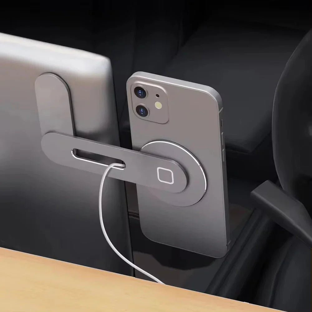 Metal Expansion Phone Stand for Laptop and Tesla Vehicles - Magnetic Folding Phone Holder with 15W Fast Charger - Uribe Electronics&Gadgets