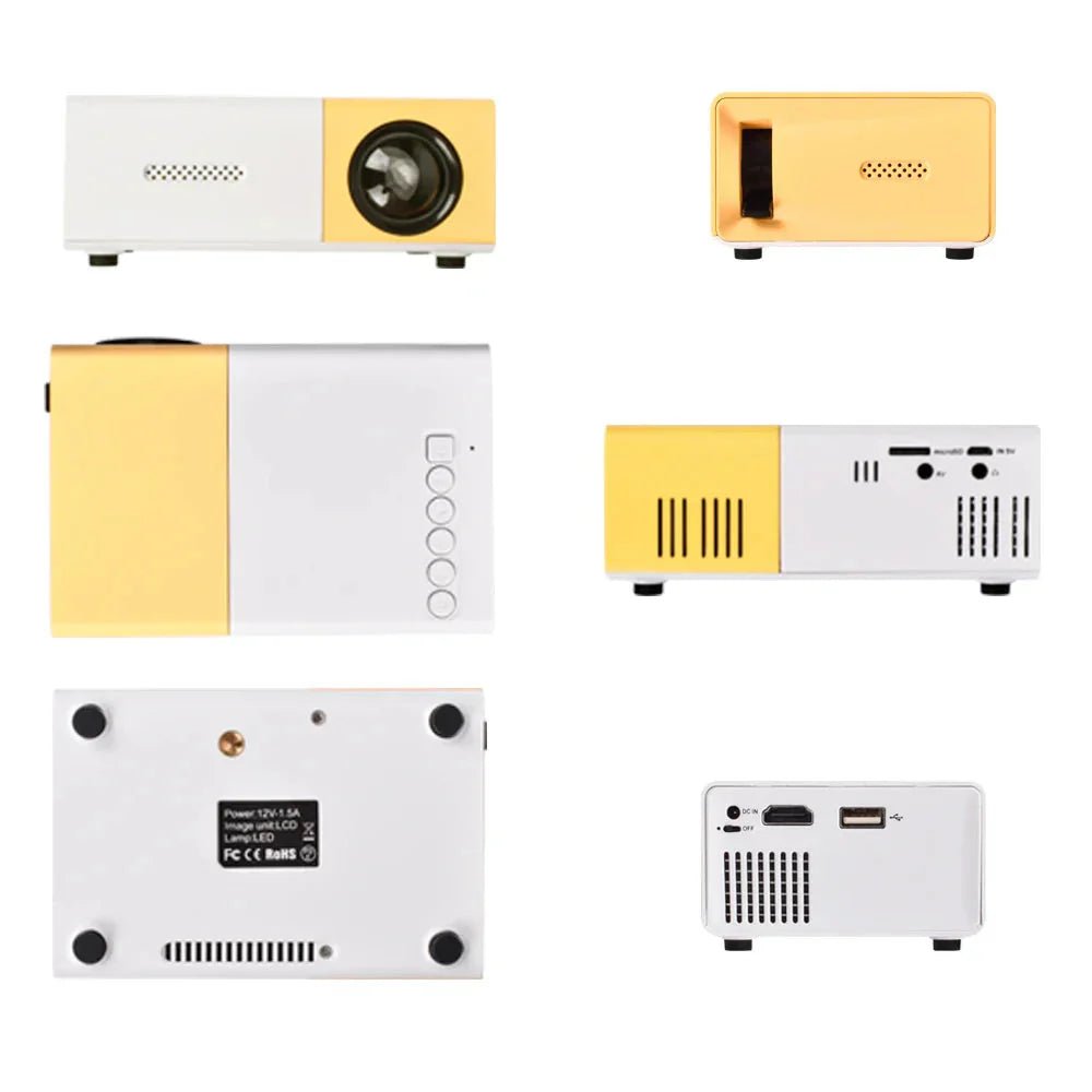 Mini Projector – 1080P Full HD Support, Portable LED Projector, 4K Video Playback, Multiple Connectivity Options - Uribe Electronics&Gadgets