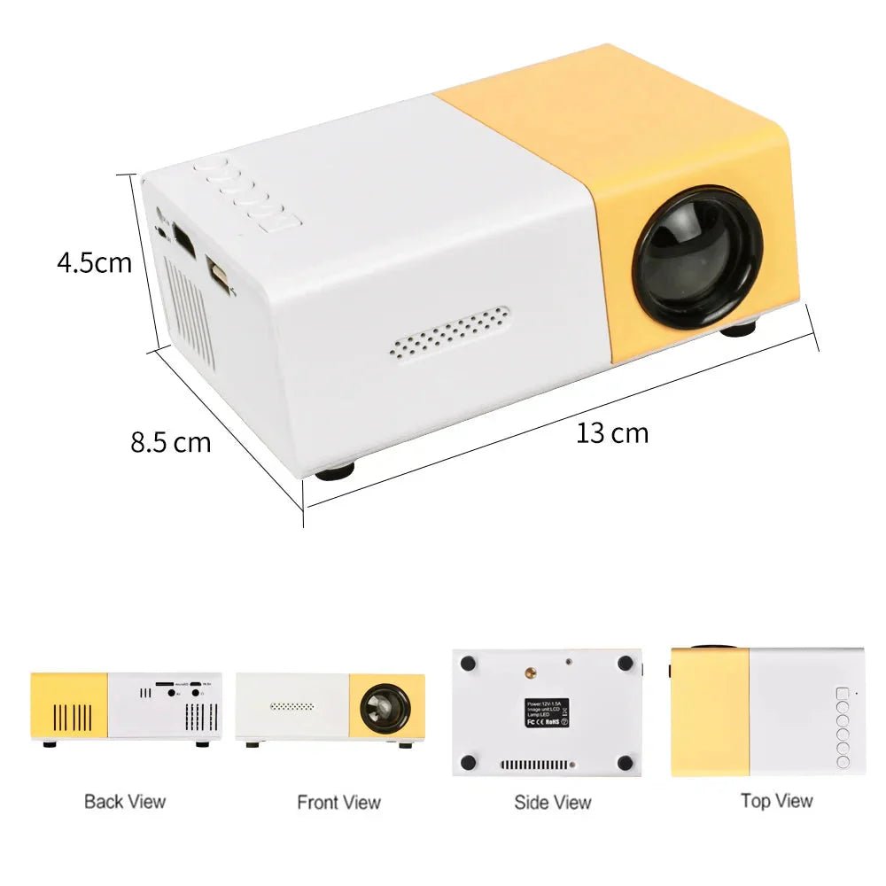 Mini Projector – 1080P Full HD Support, Portable LED Projector, 4K Video Playback, Multiple Connectivity Options - Uribe Electronics&Gadgets