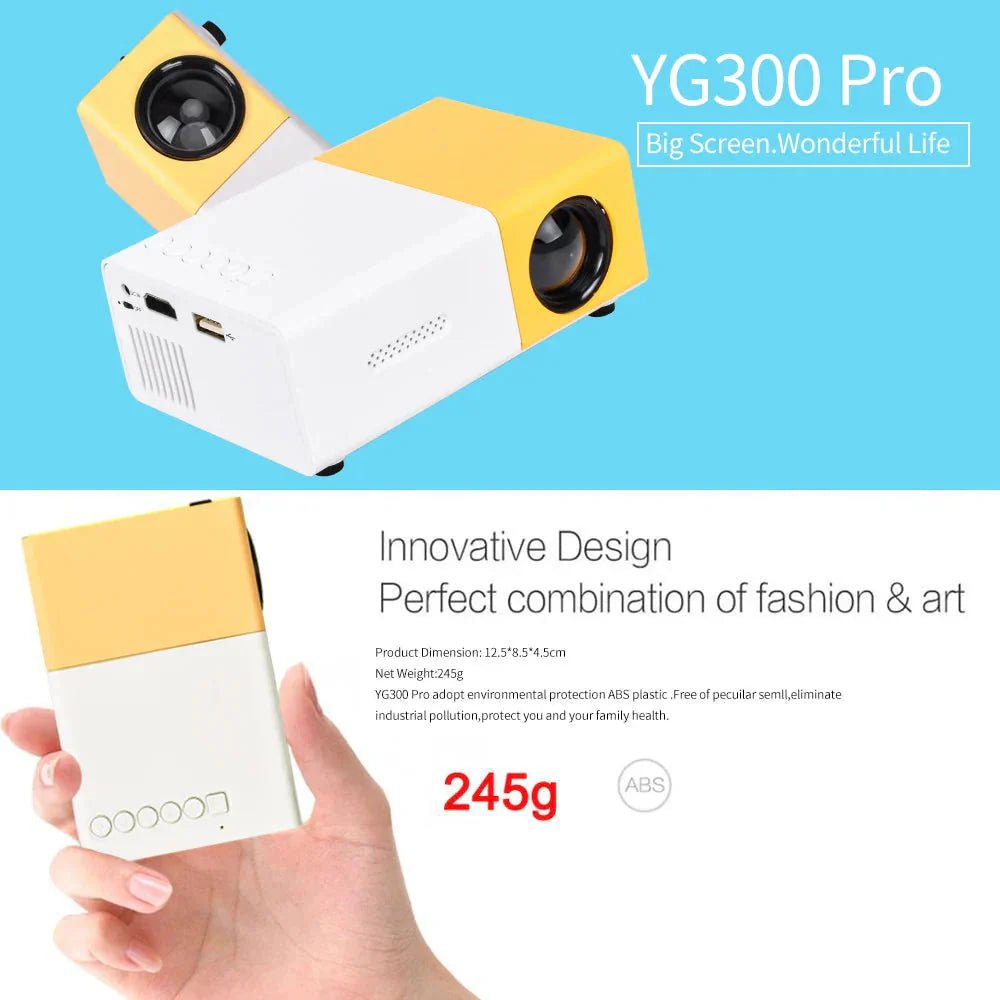 Mini Projector – 1080P Full HD Support, Portable LED Projector, 4K Video Playback, Multiple Connectivity Options - Uribe Electronics&Gadgets