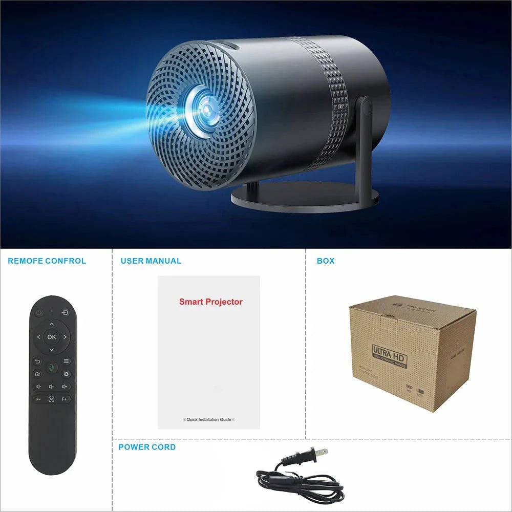 Salange P300 Mini Portable Projector - 4K 8K Video Decoding, 720P HD, Android 11, Wi-Fi, BT 5.1 - Uribe Electronics&Gadgets
