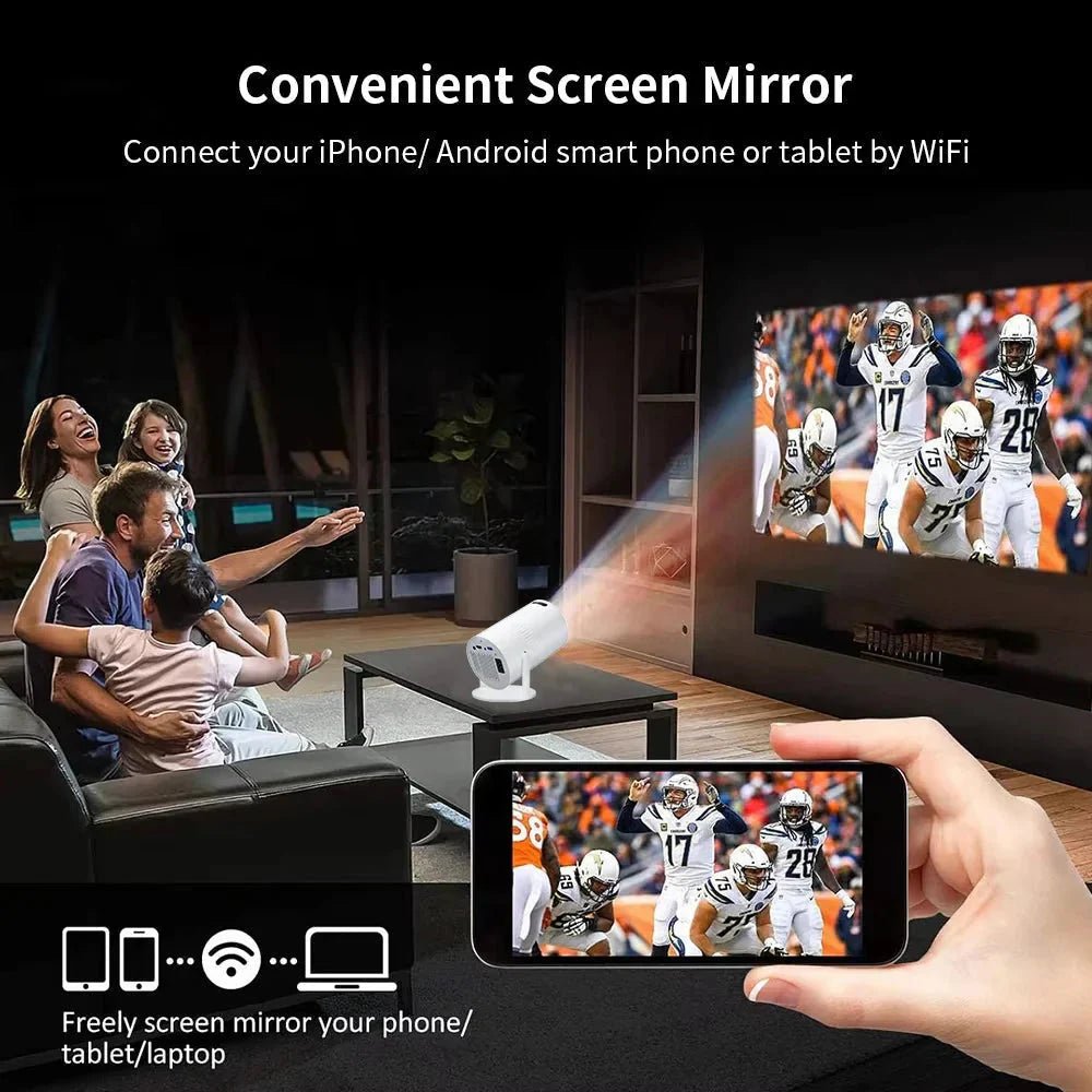 Salange P300 Mini Portable Projector - 4K 8K Video Decoding, 720P HD, Android 11, Wi-Fi, BT 5.1 - Uribe Electronics&Gadgets