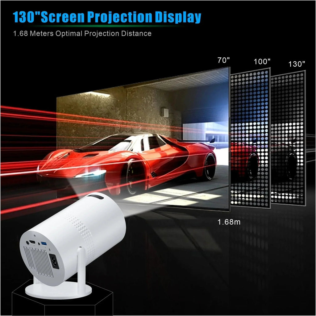 Salange P300 Mini Portable Projector - 4K 8K Video Decoding, 720P HD, Android 11, Wi-Fi, BT 5.1 - Uribe Electronics&Gadgets